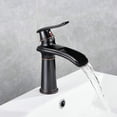 thumbnail image 3 of Robinet de Lavabo à Poignée Unique, Noir, 3 of 5