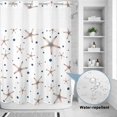 thumbnail image 2 of No Hook Shower Curtain, Starfish Coastal Shower Curtains for Bathroom with See Through Top Window, Summer Nautical Ocean Sea Modern Art Waterproof & Washable Bath Curtain Extra Long 72"x96", 2 of 9