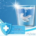 thumbnail image 5 of MySmile 120 Retainer Cleanser Tablets Invisalign Cleaner, Removes Odors Discoloration Stains and Plaque, Denture Cleansers Retainers Mouth Guards Denture Bath, Mint, 5 of 11