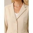 thumbnail image 4 of DARING DIVA Women's 2 Pcs Trendy Blazers and Fishtail Pencil Skirts Set M Beige, 4 of 7