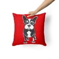 thumbnail image 2 of Boston Terrier Runt Fabric Decorative Pillow, 2 of 4