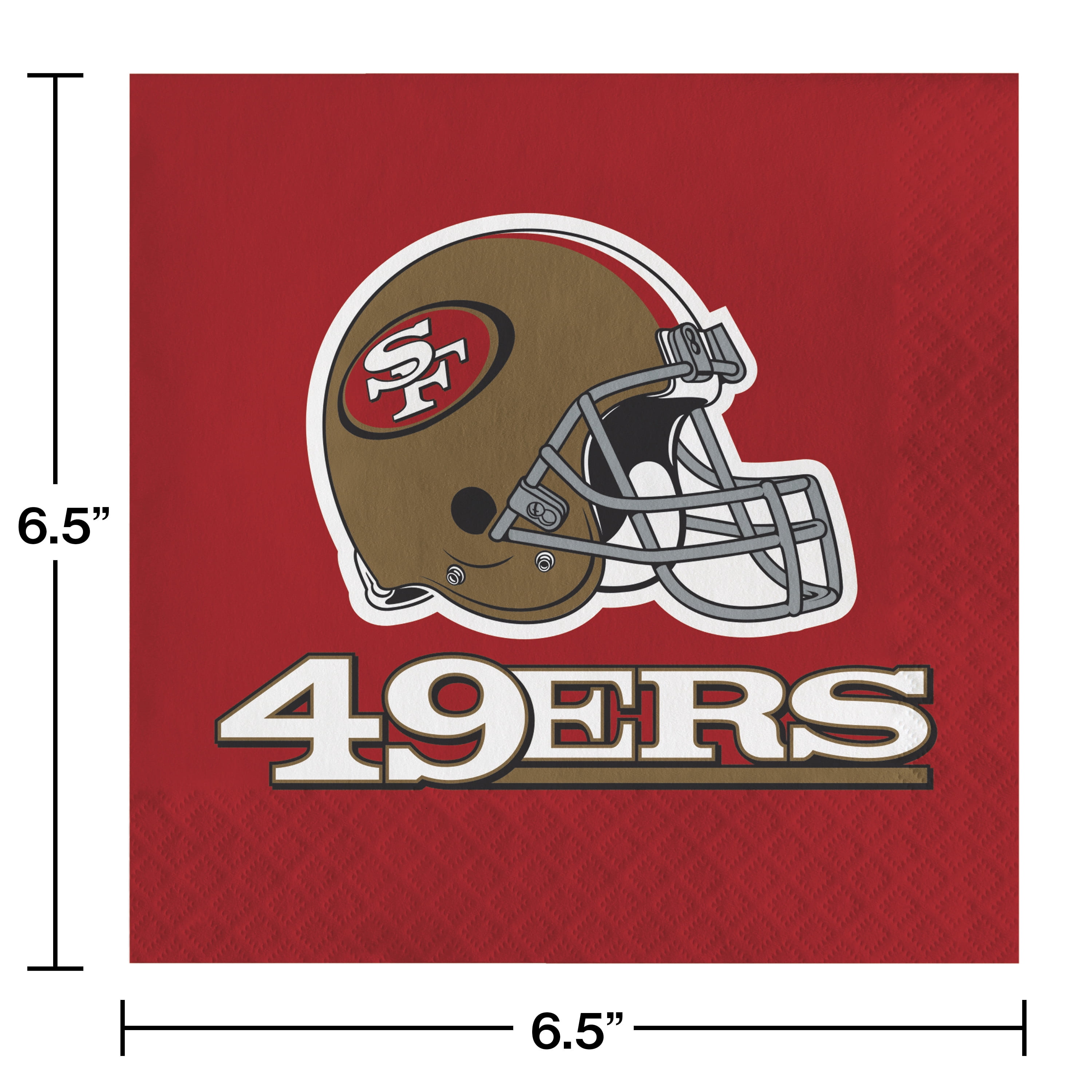 San Francisco 49ers Paper Napkins 48 Count for 24 Guests