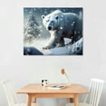 thumbnail image 2 of Nawypu  Polar Bear Winter Canvas Wall Art Print Canvas Wall Art Print Designs | Modern Artwork for Living Room Decor Gift (Polar Bear Winter,), 2 of 6