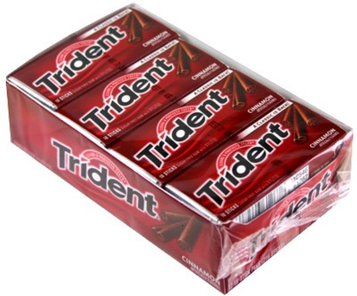 Trident, Sugar Free Cinnamon Gum, 18 Pcs, (Pack of 12)