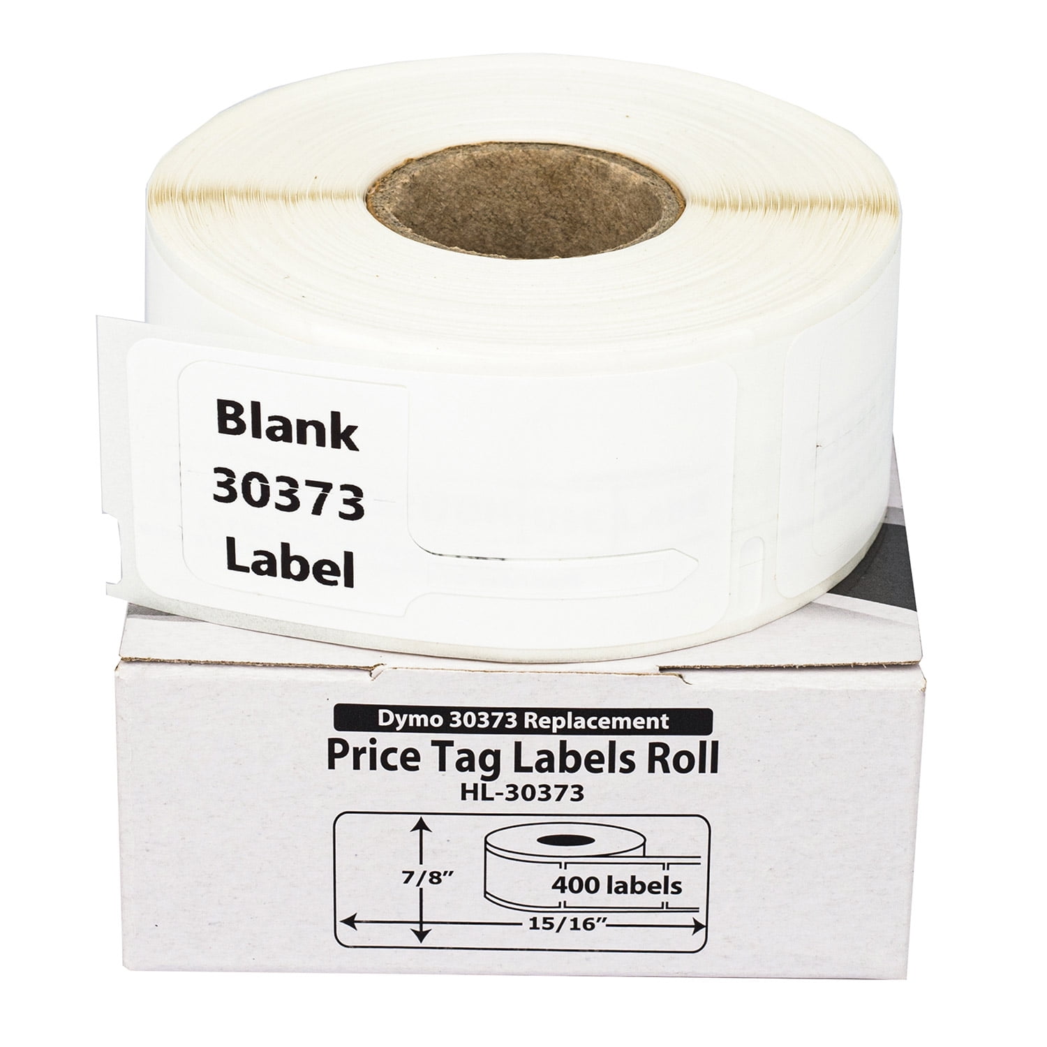 HOUSELABELS Compatible DYMO 30373 Retail Labels (7/8" x 15/16"), strong permanent adhesive, compatible with DYMO LW 450, 4XL, Rollo & Zebra Desktop Printers, 8 Rolls /3200 Labels