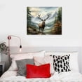 thumbnail image 4 of COMIO Entrance Painting Canvas Prints Golden Deer  Animal Wall Art for Living Room Luxury Pictures Modern Decor, 4 of 4