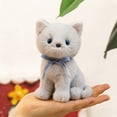 thumbnail image 3 of Mini gato de peluche de algodón PP, suave y realista, de tamaño de bolsillo, adorable peluche, lavable, para niños a partir de 3 años, compañero de viaje y juego imaginativo, 3 of 5