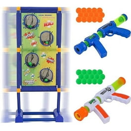 2pk Soft Foam Ball Popper Toys Guns and 30 Foam Balls with Self Moving Shooting Target Fun Indoor Outdoor Shooting Game Toy for for Boys and Girls Walmart