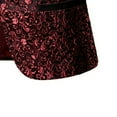 thumbnail image 6 of KEINXS Male Gold Jacquard Bronzing Floral Blazer Suit Men Single Button Jacket Wedding Party Stage Costume White L, 6 of 6