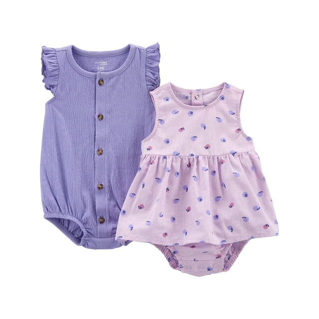 Rompers Simple Joys de Carter's Baby Girls de 18 meses, color morado
