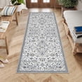 thumbnail image 4 of Haperlare 2x6 Vintage Floral Runner Rug Oriental Rug, Soft Washable Rug Non Slip Low Pile Thin Rug Carpet for Bedroom Hallway Living Room, Colorful, 4 of 8