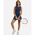 thumbnail image 3 of FITOP Womens Tennis Dress Sleeveless Wrap Skirt Athletic Dress with Built in Shorts Golf Dress Workout Rompers, 3 of 9