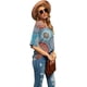 thumbnail image 3 of Blusa para mujer Tops Camisa suelta con cuello en V y manga acampanada 3/4 Xemadio WRHS-180-4, 3 of 7