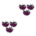thumbnail image 2 of Matsuzay 3 piezas de flores artificiales con ramo de plantas de pensamiento de hoja verde para el hogar Type4 NO4, 2 of 6