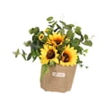 thumbnail image 4 of Girasol simulada con decoración de la pared de la bolsa de arpillera 9.8x11.8 pulgadas portátiles para primavera verano verano liviano, 4 of 8