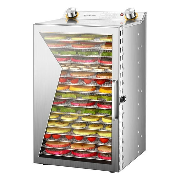 18 Trays Food Dehydrator Machine 304 Stainless Steel Commercial Fruit Vegetables