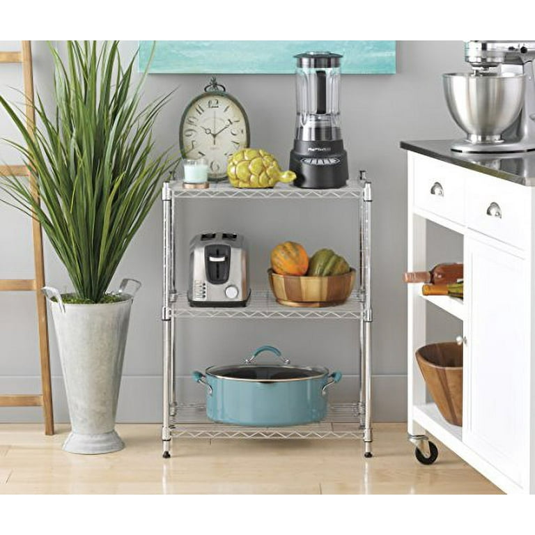 Whitmor Chrome Supreme Small 3-Tier Shelving Unit