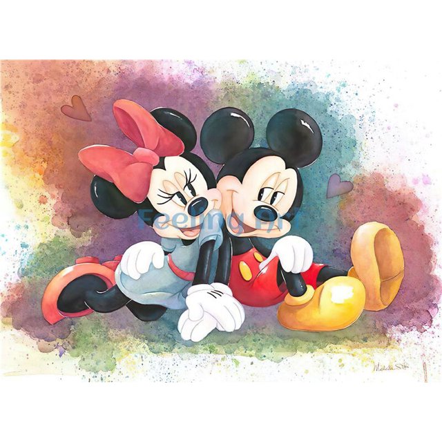 Disney Mickey Mouse Canvas Painting Poster and Mickey Minnie Mouse Prints Funny Wall Art Picture for Living Room Home Decoration40x60cm Unframed Gao Jinjia LED
