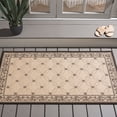 thumbnail image 2 of Safavieh Courtyard Gaus Oriental Indoor/Outdoor Area Rug, Sand/Black, 2'7" x 5', 2 of 17