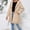 Khaki, variant on Women's Long Sleeve Waterproof Hooded Trench Coat with Belt Lightweight Casual Loose Fit Drawstring Coat Outerwear Black