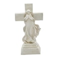 thumbnail image 3 of Lámpara de jardín solar con cruz , estatua católica, escultura religiosa, luz exterior para entrada, terraza, mujer, Día de la Madre., 3 of 9