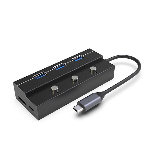 Concentrador USB 3.0 tipo C 5 en 1 compatible con HDMI y estación de acoplamiento PD compatible con HDMI 2.0