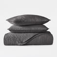 thumbnail image 4 of Lightweight Wrinkle Resistant Quilt Sets in Gray Damask for King Size Bedding by Comfort Canopy, 4 of 10