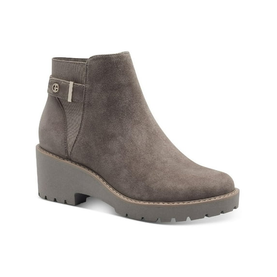Giani Bernini Womens Vaass Suede Ankle Wedge Boots