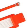 thumbnail image 3 of Travel Luggage Tag PU Leather Suitcase Name Address ID Label, Orange Orange 2pcs, 3 of 5