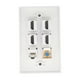 thumbnail image 1 of Placa de pared Ethernet, placa de pared de 6 puertos, panel de toma de pared Ethernet, placa de pared de salida de puerto, respuesta rápida, 1 of 9