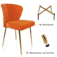 thumbnail image 6 of MOJAY Modern Velvet Dining Chair Set of 2 with Tufted Backrest and Golden Legs, Orange, 6 of 9