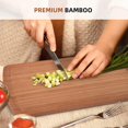 thumbnail image 6 of Extra Large Bamboo Cutting Board, 30" X 20" X 0.8" Wooden Chopping Board for Kitchen with Deep Juice Grooves, Butcher Block Cutting Board for Meat Cheese Vegetables Turkey, 6 of 8