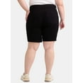 thumbnail image 3 of Terra & Sky Women's Plus Size Bermuda Shorts, 9" Inseam, Sizes 14W-26W, 3 of 5