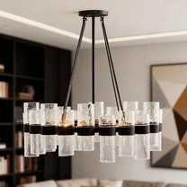 Industrial Style Recycled Tube Glass Chandelier , Dinning Room Chandelier , Living Room Chandlier