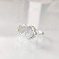 thumbnail image 5 of Rainbow Moonstone Ring, Rough Moonstone Gemstone Ring, June Birthstone, Heart Ring, 925 Sterling Silver, Womens Ring, Christmas, Thanksgiving, Handmade, Statement Jewelry, Rough Gemstone Jewelry, 5 of 6