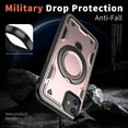 thumbnail image 4 of Rugged Phone Case for Apple iPhone 11, Military Grade Shockproof iPhone 11 Case with Ring Holder, Kickstand, TPU & PC Shell MagSafe Compatible iPhone 11 Cover, Rosegold, 4 of 5