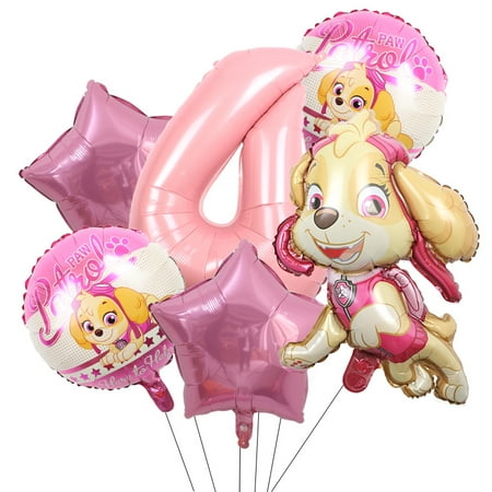 Qianli Ballon d'anniversaire Ballon rose Pat' Patrouille Ballon