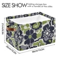 thumbnail image 4 of Yayeee 2 Pack Canvas Storage Basket with Handles for Shelves Fabric Bins Closet Organizer, Retro Floral Pattern, 4 of 8