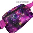 thumbnail image 3 of WIRESTER Waist Pack for Women Men, Belt Crossbody Bag, Canvas Sports Waist Bag Casual Fashion - Purple Nebula Galaxy, 3 of 7