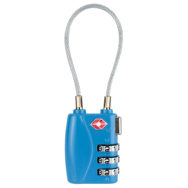 Under 10 Faucets Mini Approved Cable Luggage Lock 3 Digit Combination Password Lock Padlock 3 Digit Cable Lock for Travel Baggage Suitcase Gym Lockers