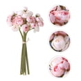 thumbnail image 3 of KAKOWELY 1 ramo de camelia artificial para boda, adorno floral para el hogar (rosa), 3 of 4