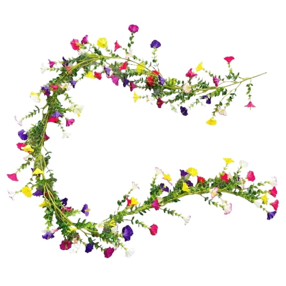 StlyGar 1 Pack Artificial Daisy Flower Garland,3.2FT UV Resistant Fake Floral Vine Silk Hanging Spring Wild Flower Garland for Home Mantle Garden Wedding Booth Backdrop Decor