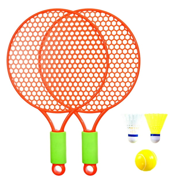 Raqueta de tenis para niños, raqueta de bádminton con volante, raqueta de bádminton para niños naranja