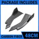 thumbnail image 1 of 2pcs Universal Car Rear Bumper Spoiler Lip Carbon Fiber Wing Trim Protection Anti-crash Diffuser Side Skirt Wrap Angle Splitter, 1 of 1