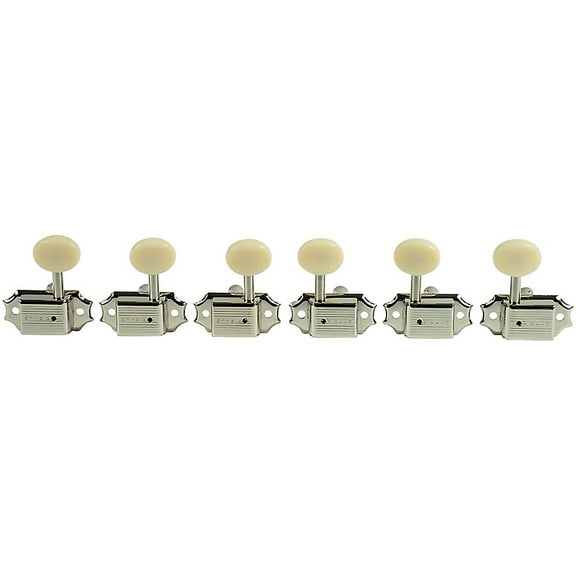 Kluson KD-3-GPN/A Kluson Tuners (Deluxe Series) w/ Oval Buttons (L3 R3) Single-Line - Fits Gibson® (Nickel)
