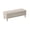 Beige, variant on Mid-Century Modern End of Bed Bench, Linen Upholstered Storage Otttoman Shoe Organizer With Solid Wood Legs for Entryway Bedroom Living Room