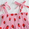 thumbnail image 5 of Povozer Girls Summer Outfit Toddler Baby Girls Summer Outfit Sleeveless Embroidery Clothes Toddler Kids Tank Tops Bell-bottom Pants Set for 18-24 Months,Red, 5 of 6