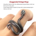 thumbnail image 3 of Anillo Vintage chapado de Serpiente Negra Qarigey AP010555-02, 3 of 6