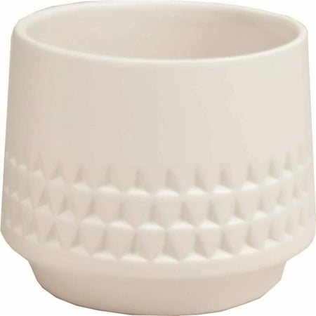 White with Karnal Pattern Planter