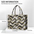 thumbnail image 3 of Large Capacity Tote Bag,Black Marble Gold Wave Pattern Handbag Fashion Luxury Tote Bag,15.7"x13"x 5.1" Inches,Laptop Compatible, 3 of 6